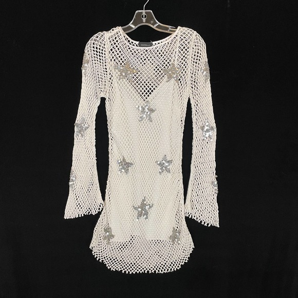 MAJORELLE White and Silver Star Mini Dress - Picture 2 of 7